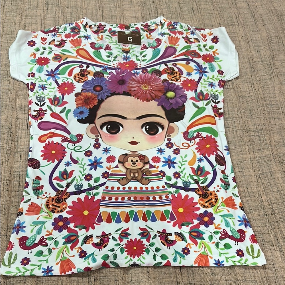 Frida Kahlo Cartoon T-Shirt